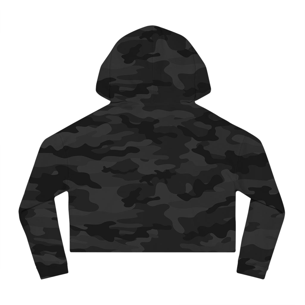 Cute Determined "Sabrina" Spookie Cropped Hoodie – Kawaii Bow Graphic Women’s Sweatshirt