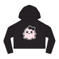 Cute Determined "Sabrina" Spookie Cropped Hoodie – Kawaii Bow Graphic Women’s Sweatshirt
