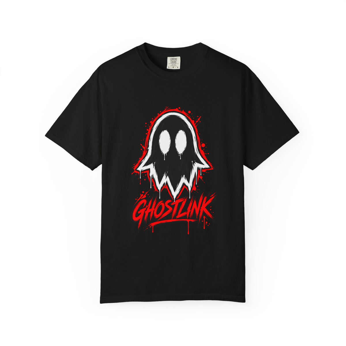 Ghostlink "Ghosty" Logo Garment-Dyed Tee — Heavyweight Streetwear T-Shirt