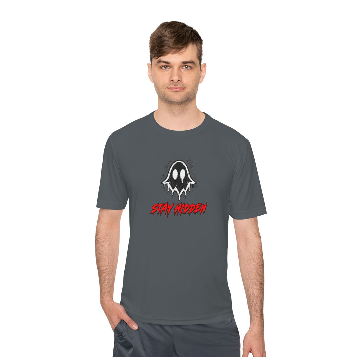 Men's "Stay Hidden" Ghostlink Tee — Moisture-Wicking Graphic Shirt