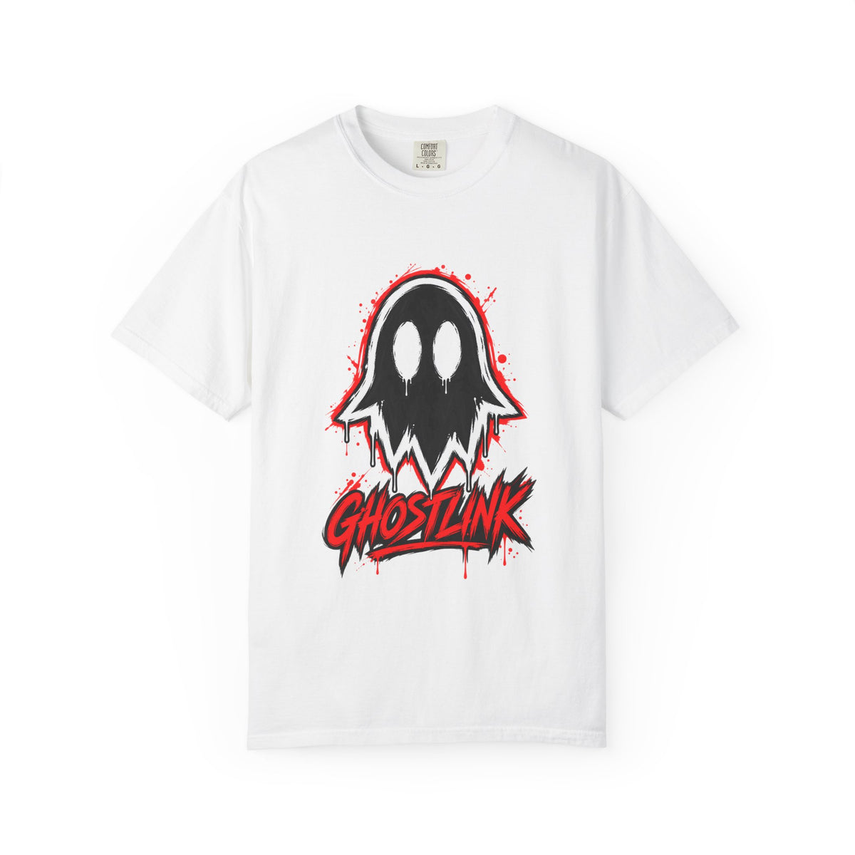 Ghostlink "Ghosty" Logo Garment-Dyed Tee — Heavyweight Streetwear T-Shirt