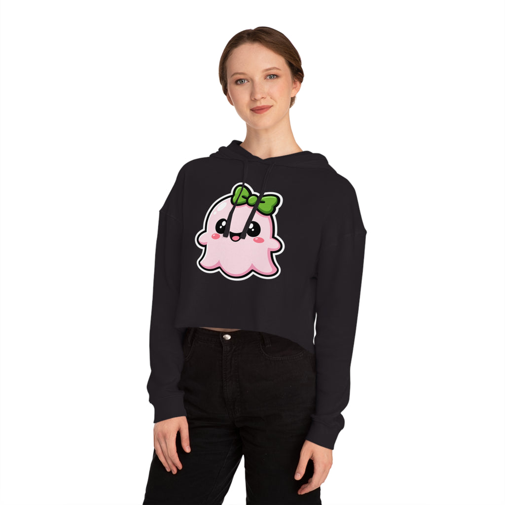 Happy "Penelope" Spookie Cropped Hoodie – Cute Kawaii Bow Graphic for Women