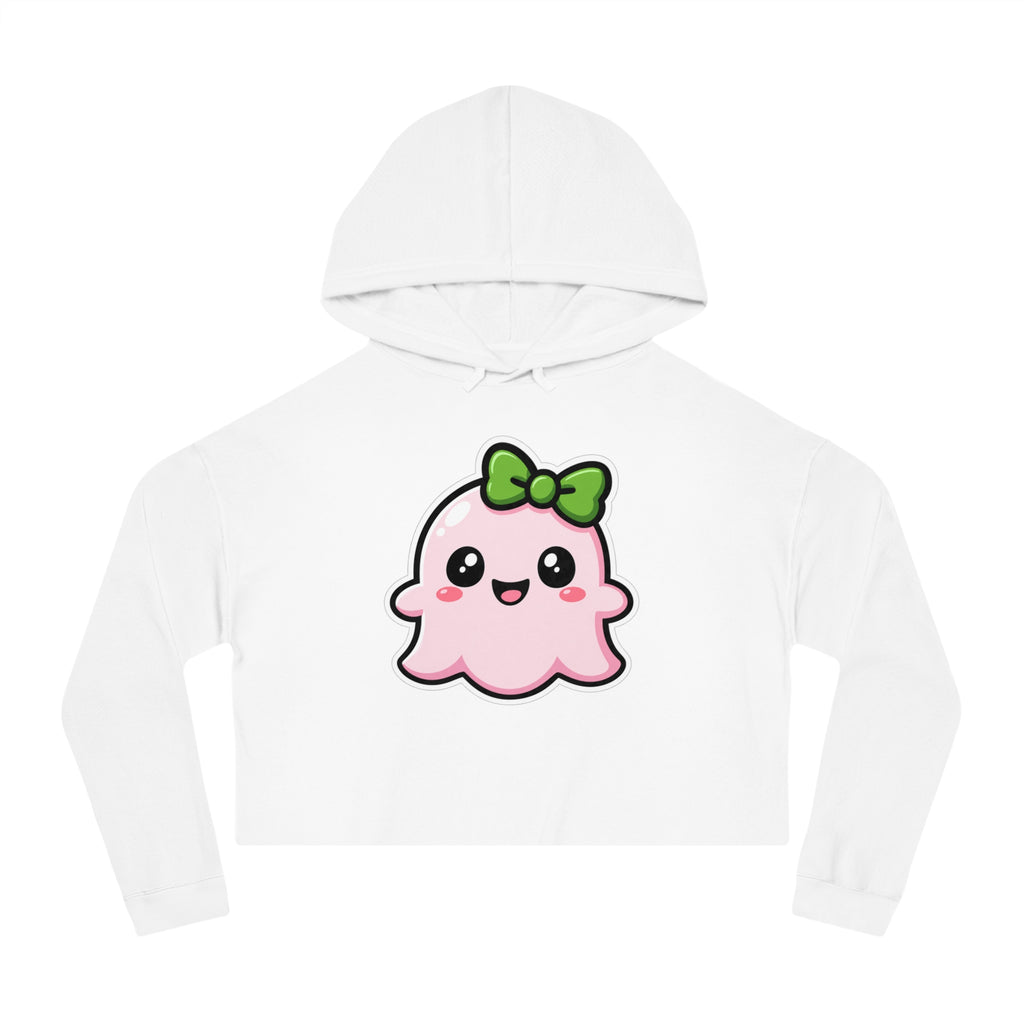 Happy "Penelope" Spookie Cropped Hoodie – Cute Kawaii Bow Graphic for Women