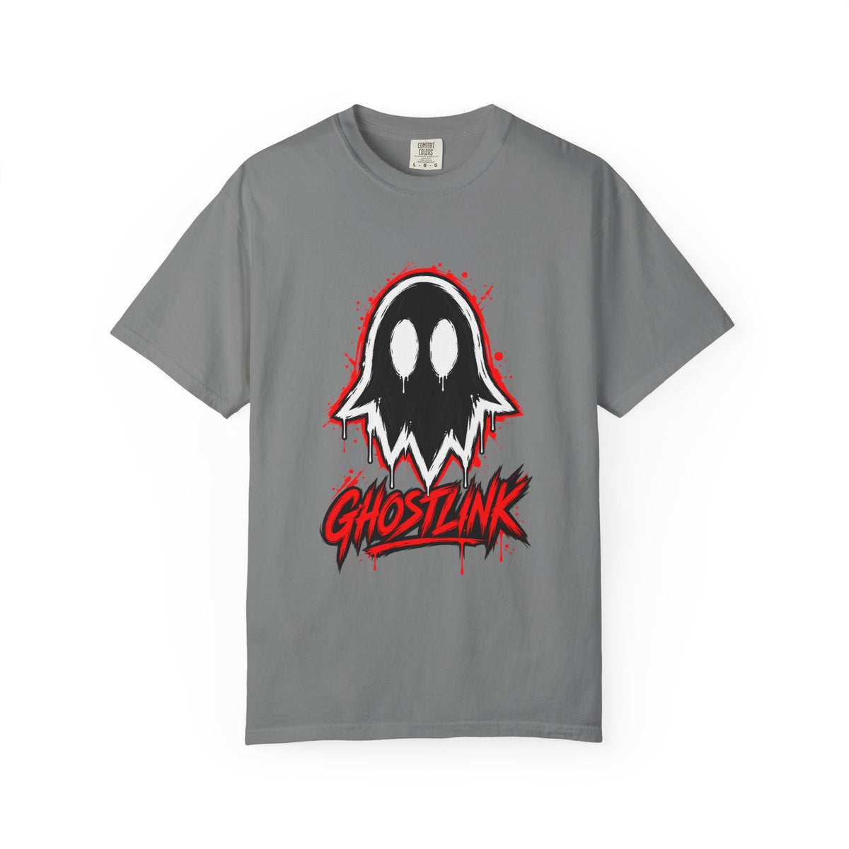 Ghostlink "Ghosty" Logo Garment-Dyed Tee — Heavyweight Streetwear T-Shirt