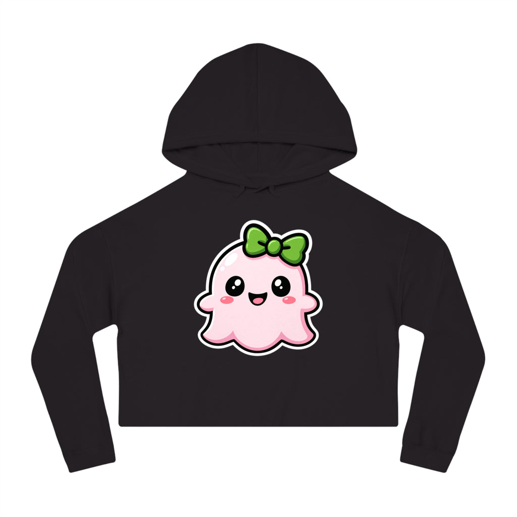 Happy "Penelope" Spookie Cropped Hoodie – Cute Kawaii Bow Graphic for Women